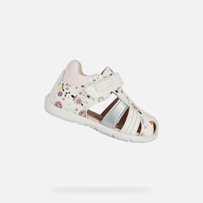 Geox® ELTHAN: Baby Girl's White Closed Sandals | Geox ®