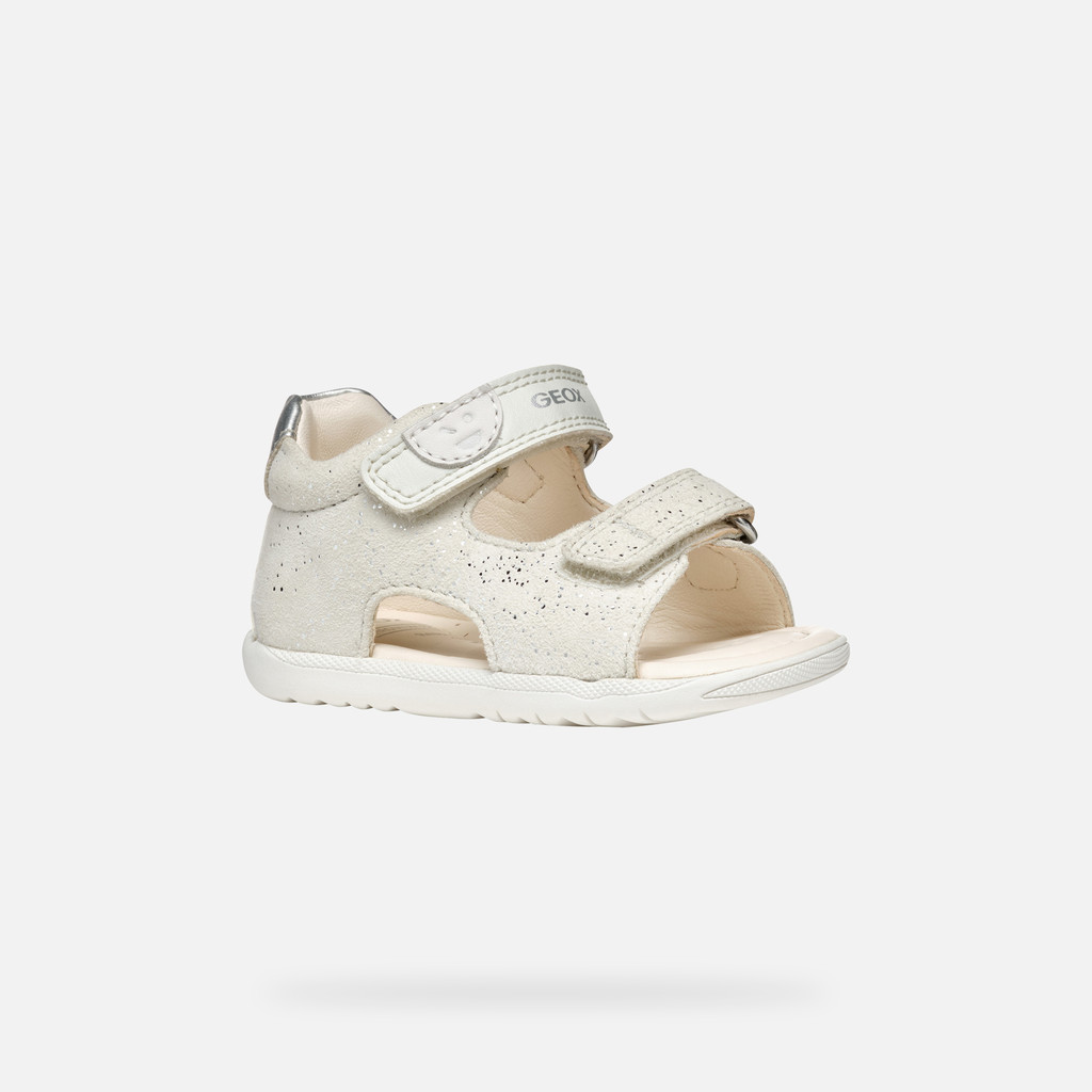 GEOX Sandal Macchia Bébé Fille Blanc/argent