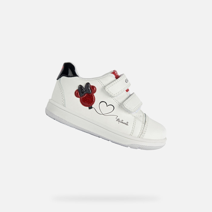 al revés extinción Reunión Geox® NEW FLICK: Baby Girl's White Mickey Mouse Sneakers | Geox ® Online