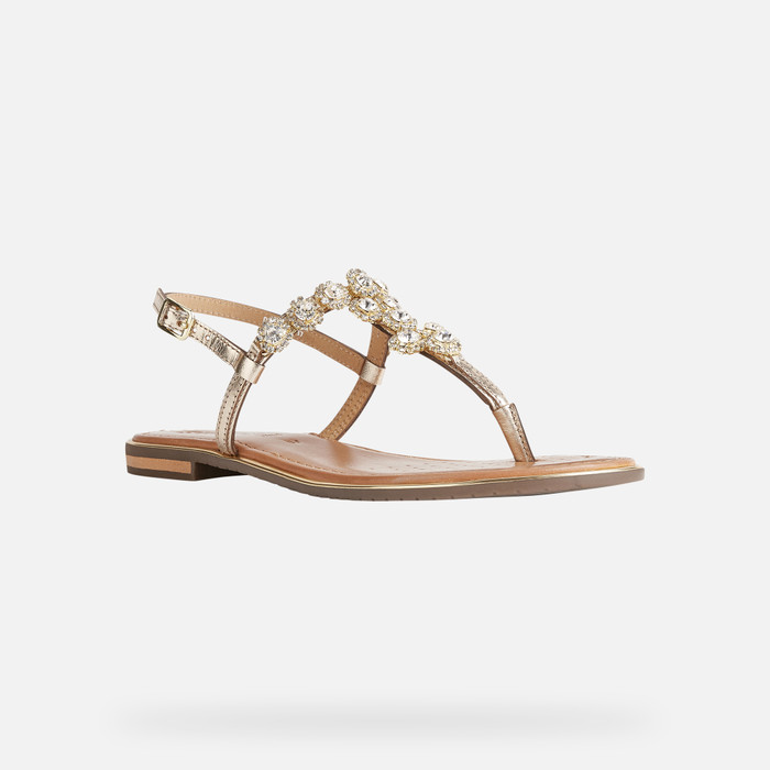 Geox SOZY PLUS Woman Light Gold Sandals Geox