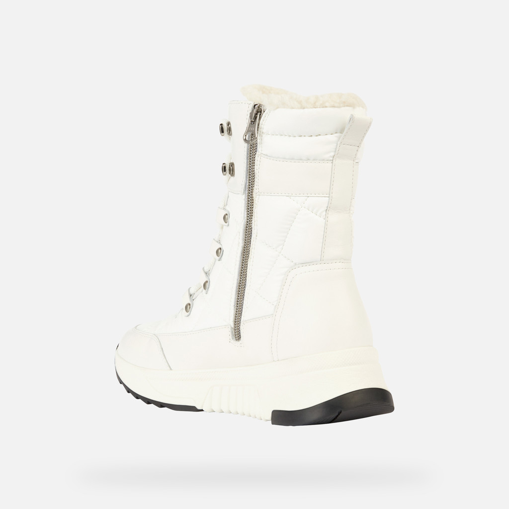 Geox Falena B Abx B Waterproof Boots White Woman Geox