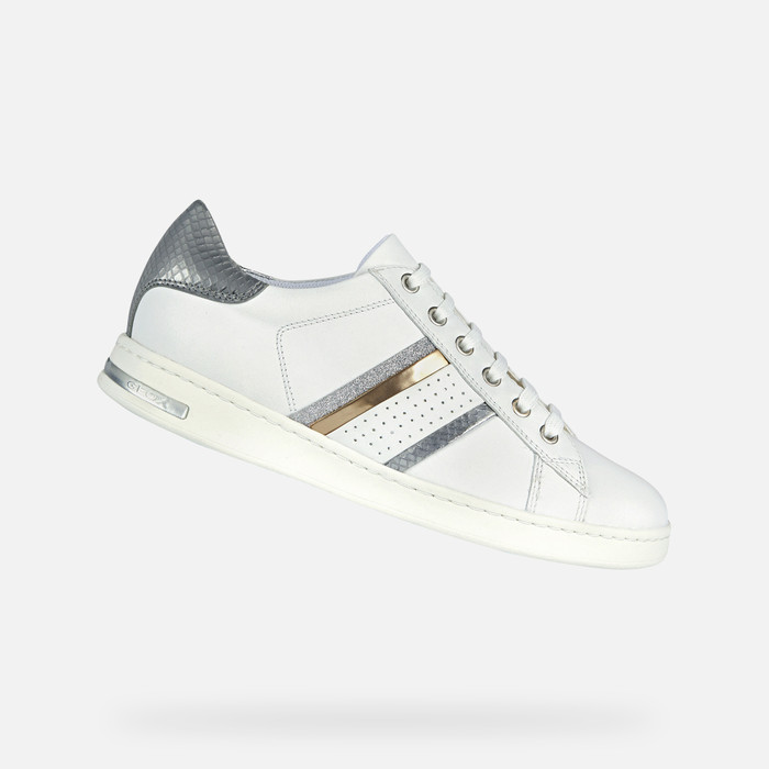 option not to mention Laws and regulations Geox® JAYSEN: White Low Top Sneakers for Women | Geox ® Online