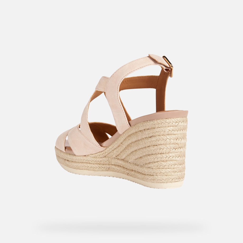 Geox Ponza Nude Wedge Sandals For Women Geox Online Store