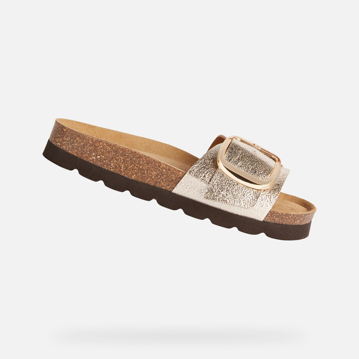 Geox® Women's Gold Slides Shoes | Geox ® Online