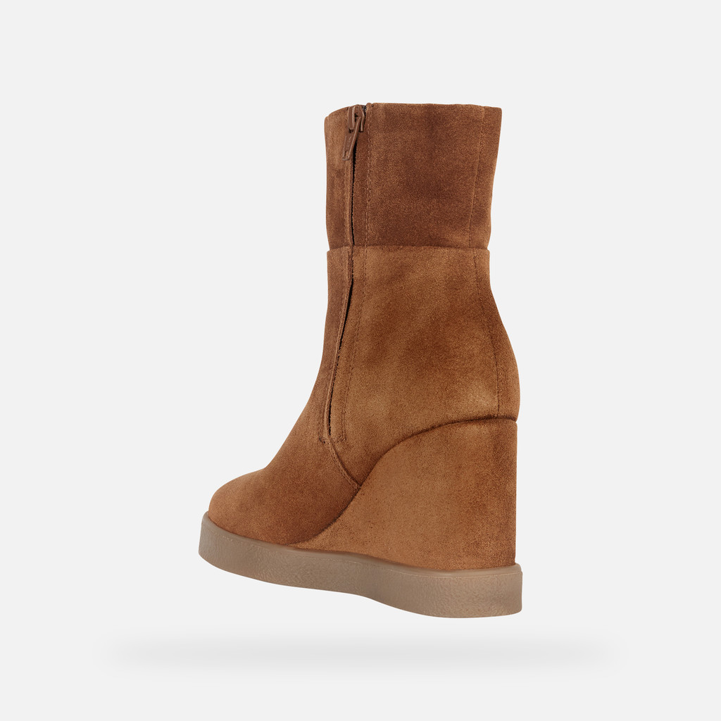 GEOX Elidea Wedge Femme Tabac