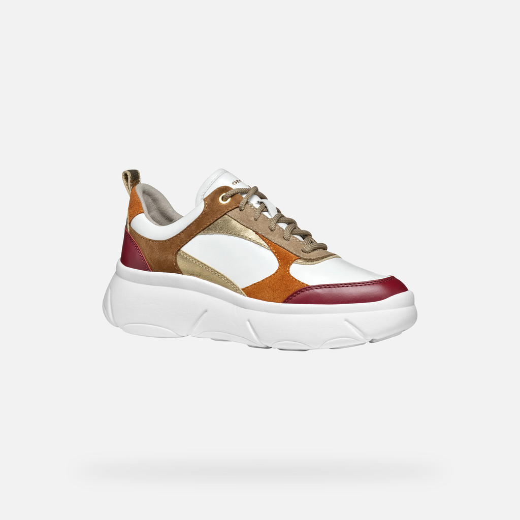 GEOX Nebula 2.0 X Femme Blanc/cognac