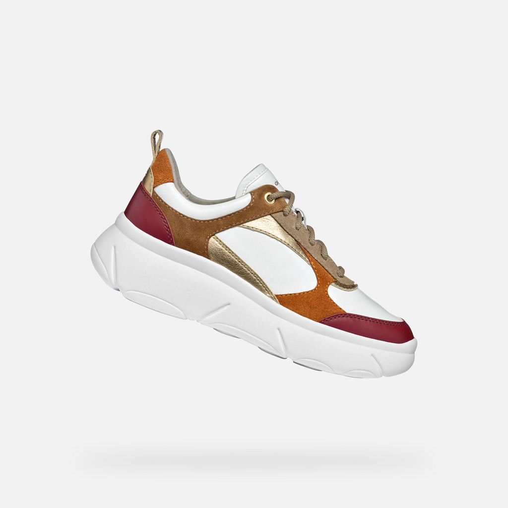 GEOX Nebula 2.0 X Femme Blanc/cognac