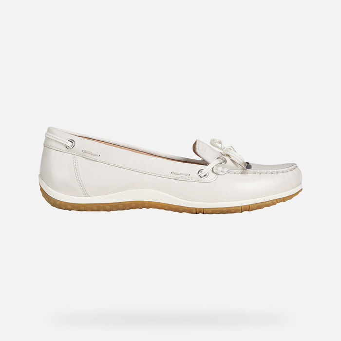 Geox® VEGA Woman: White Loafers | Geox®