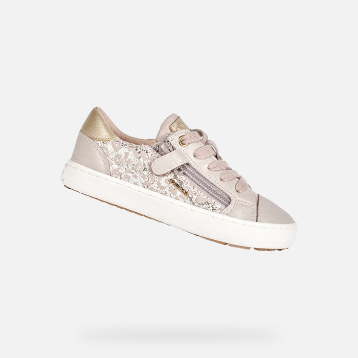 Geox J Kiwi G Girls Leather Sneakers/Shoes