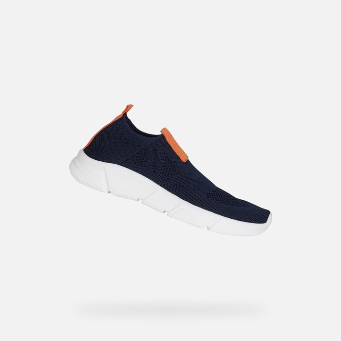 Sin valor odio Canoa Geox® ARIL: Navy Laceless Sneakers for Junior Boy | Geox ® SS23