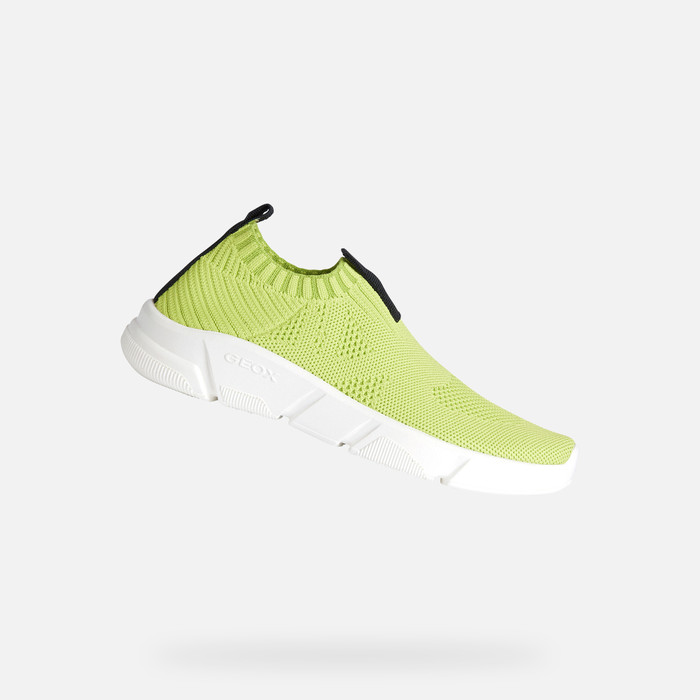 Geox® ARIL: Lime Laceless Sneakers for Junior ® SS23