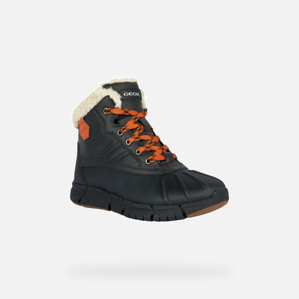 GEOX Flexyper Abx Garçon Noir/orange