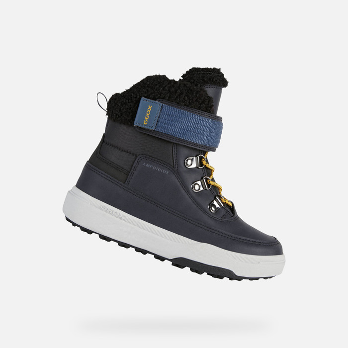 Geox® BUNSHEE B A: Kids' Navy Waterproof Boots | Geox®