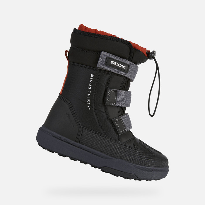 Nylon eficientemente Enumerar Geox® BUNSHEE PG B A: Boy's Black Waterproof Boots | Geox®