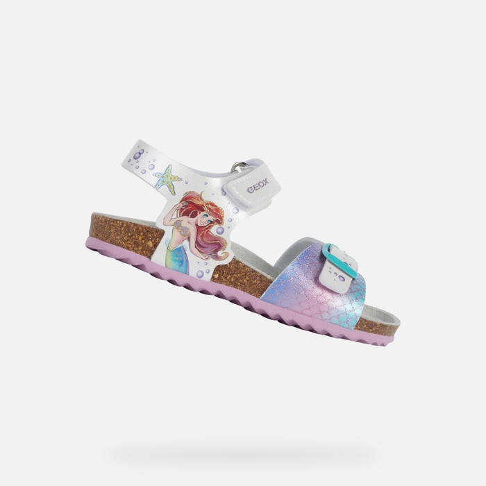 Geox® ADRIEL: Junior White Disney Princess Sandals | Online