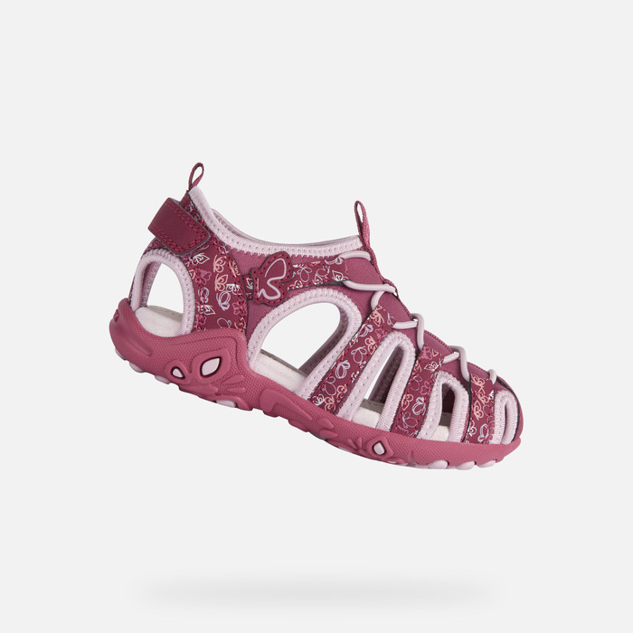 Geox® WHINBERRY: Junior Girl's Raspberry Toe Sandals | ®