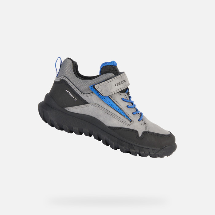 ABX: | B Geox® Kids grey Waterproof SIMBYOS Shoes Geox®