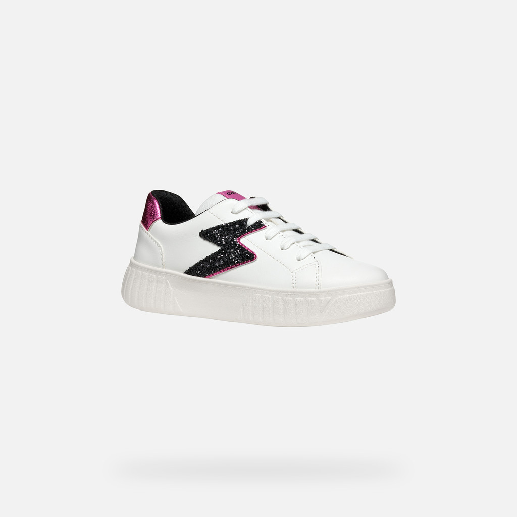 GEOX Mikiroshi Fille Blanc/fuchsia Foncé