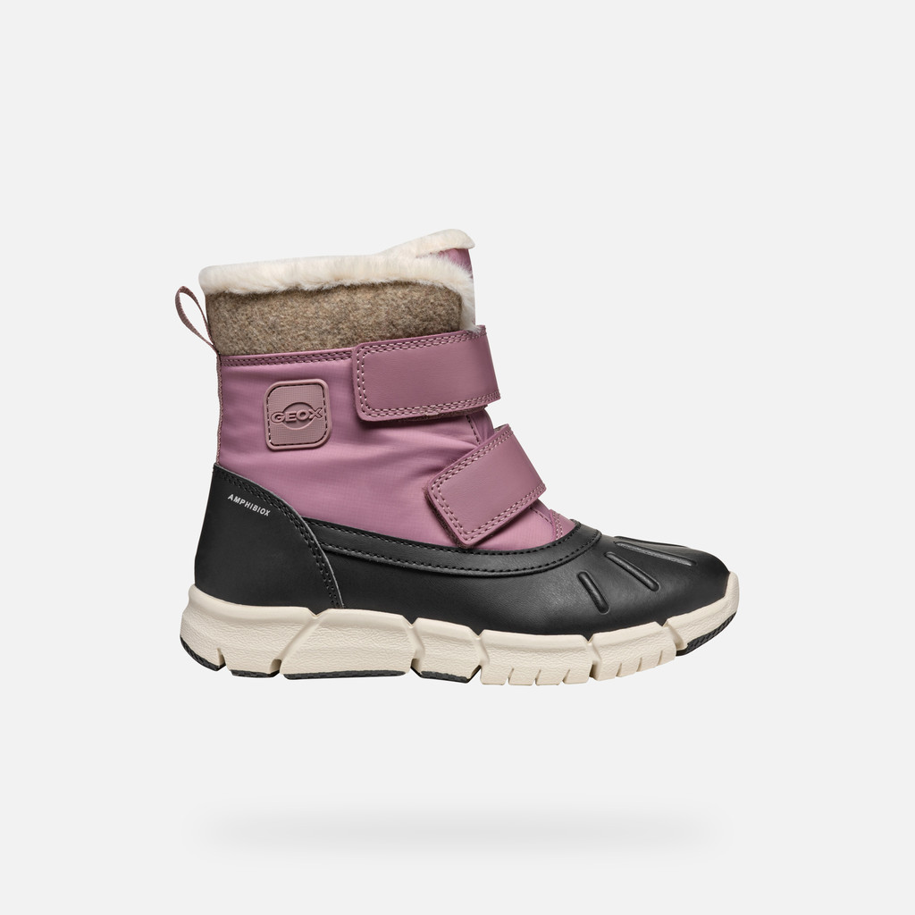 GEOX Flexyper Abx Fille Rose Foncé/noir