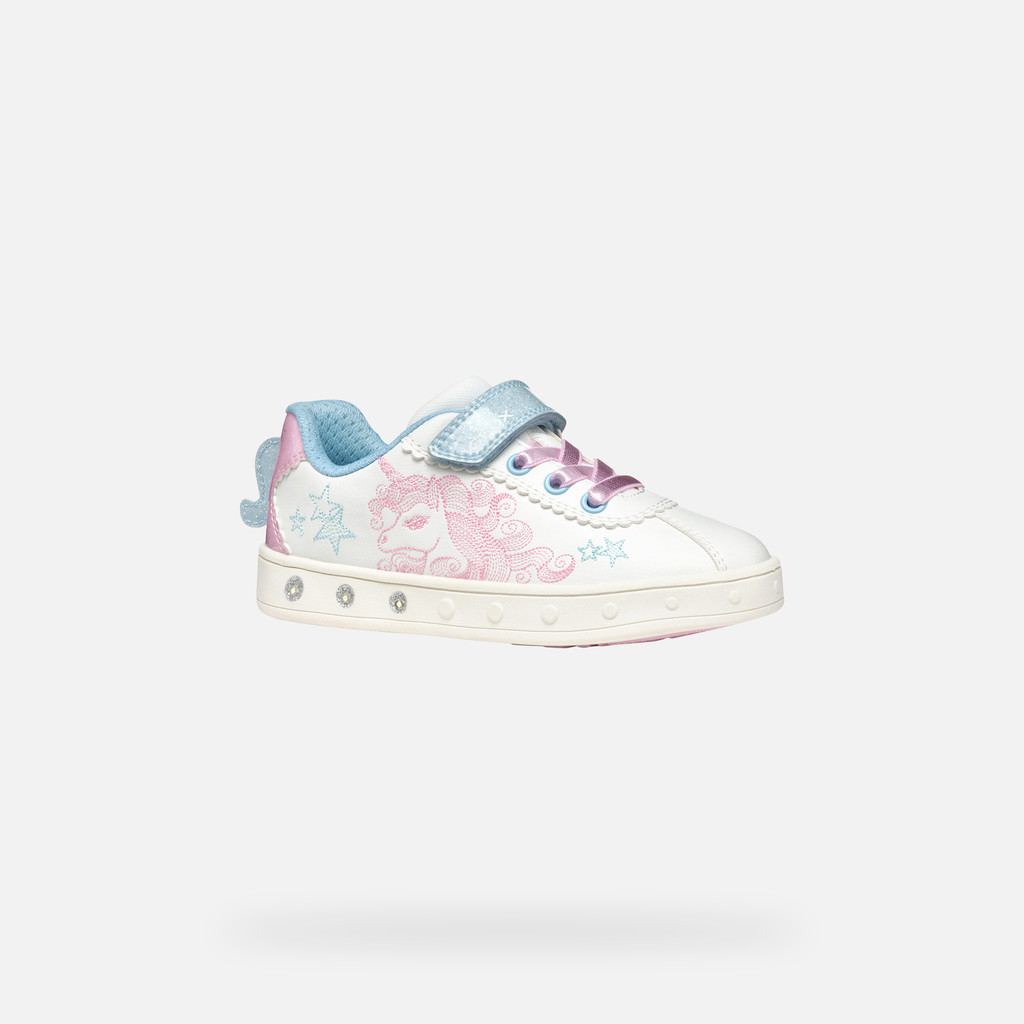 GEOX Skylin Fille Blanc/rose