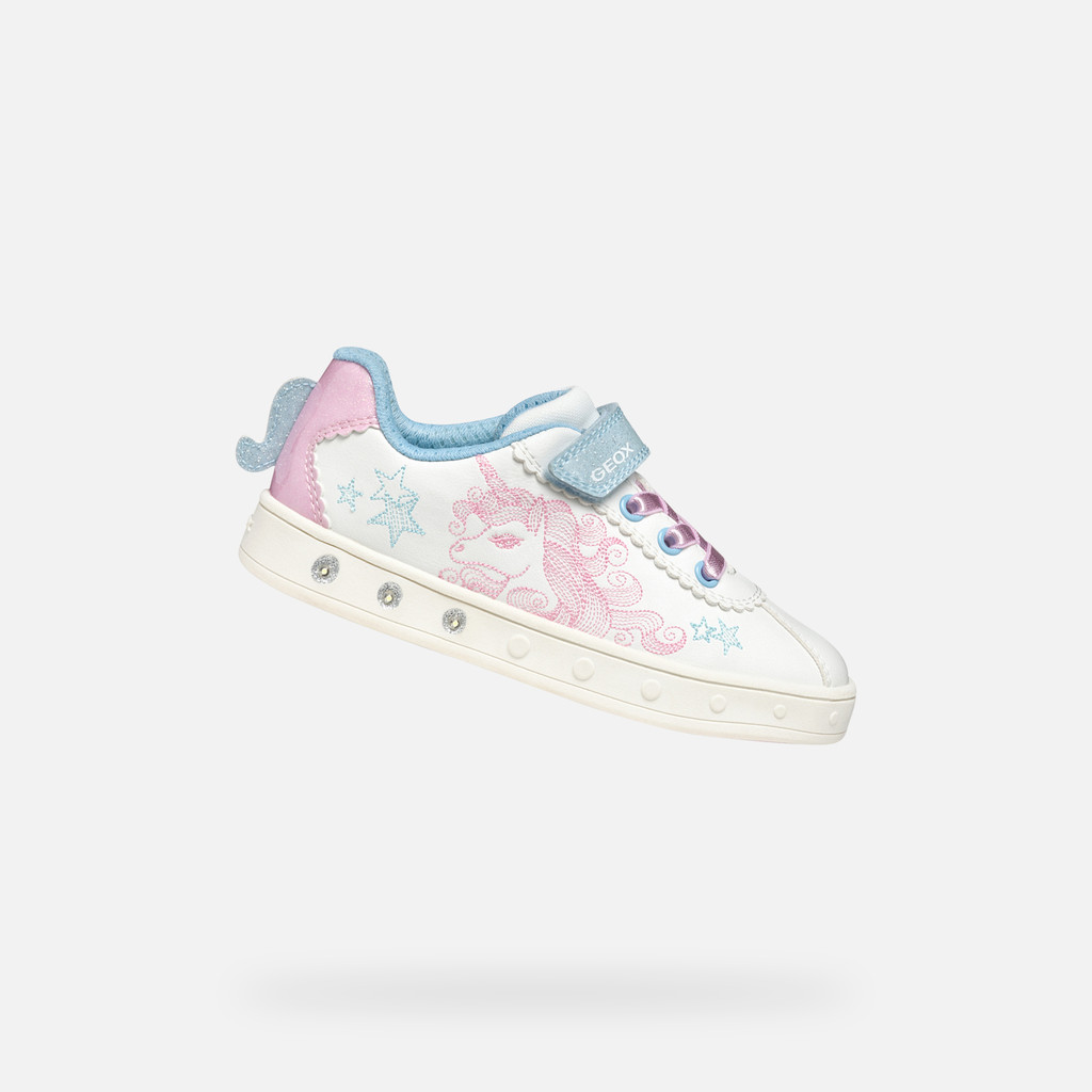 GEOX Skylin Fille Blanc/rose