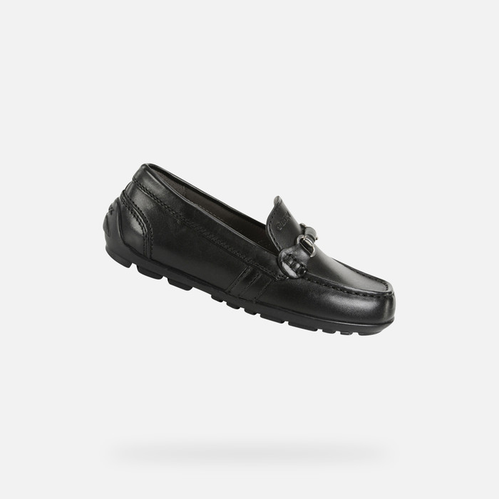 Exitoso este Que pasa Geox® NEW FAST Junior Boy: Black Loafers | Geox® Store
