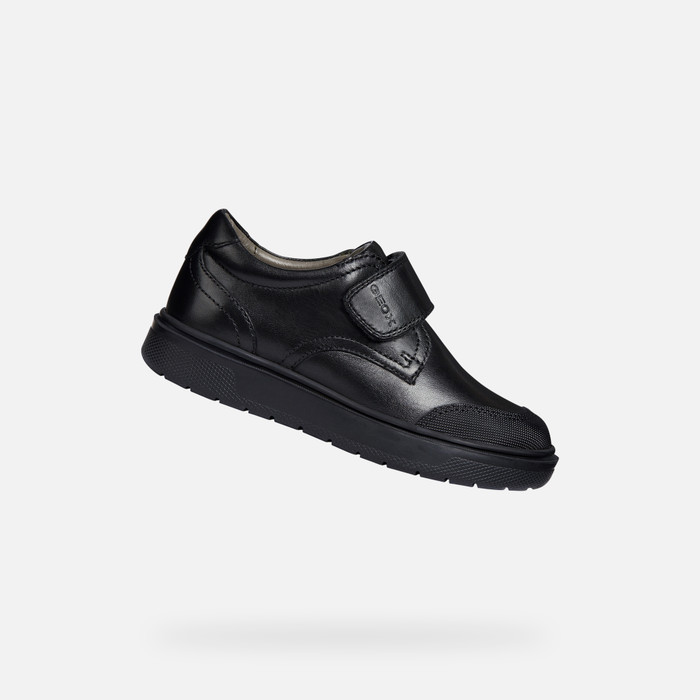 Geox® RIDDOCK: Boy's Black Velcro Sneakers | FW22 Geox®