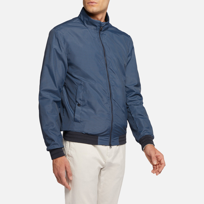 Geox® LITIO Men's Light Blue Lightweight Jacket | Geox ® Store