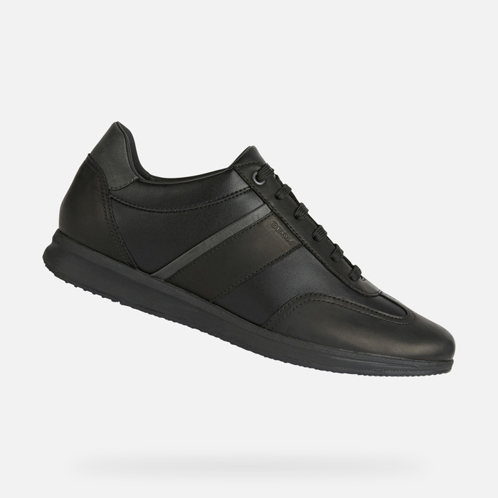 Geox® AVERY: Men's Black Low Sneakers | FW22 Geox®