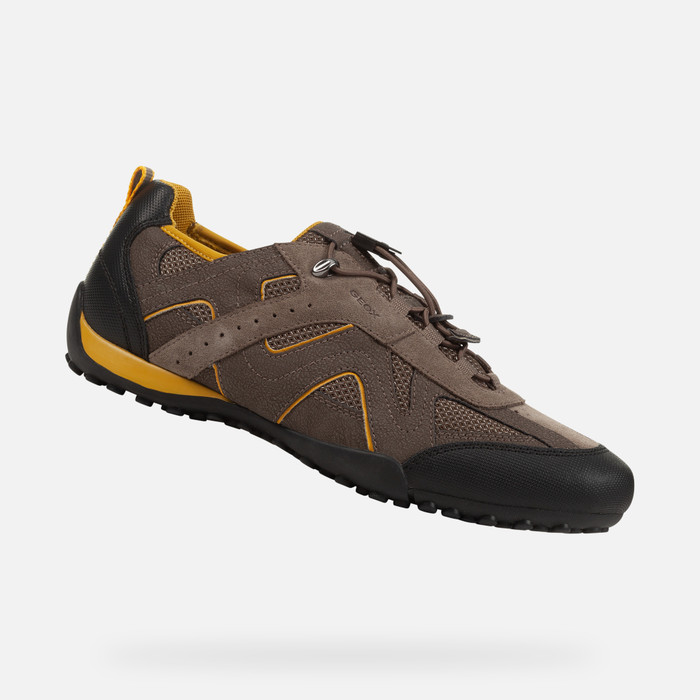 Geox® SNAKE: Men's Taupe Low Top ®