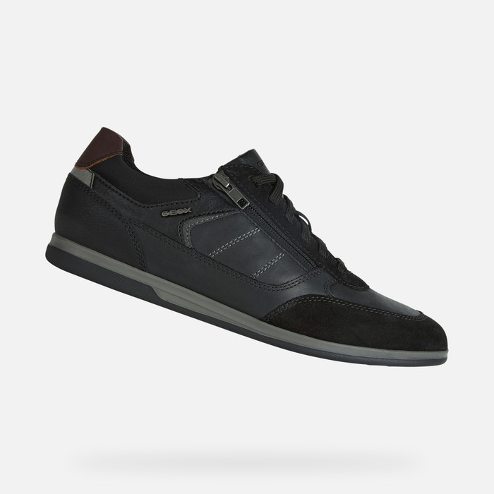 Mens Shoes Trainers Low-top trainers Geox U Renan Shoes trainers in Black for Men 
