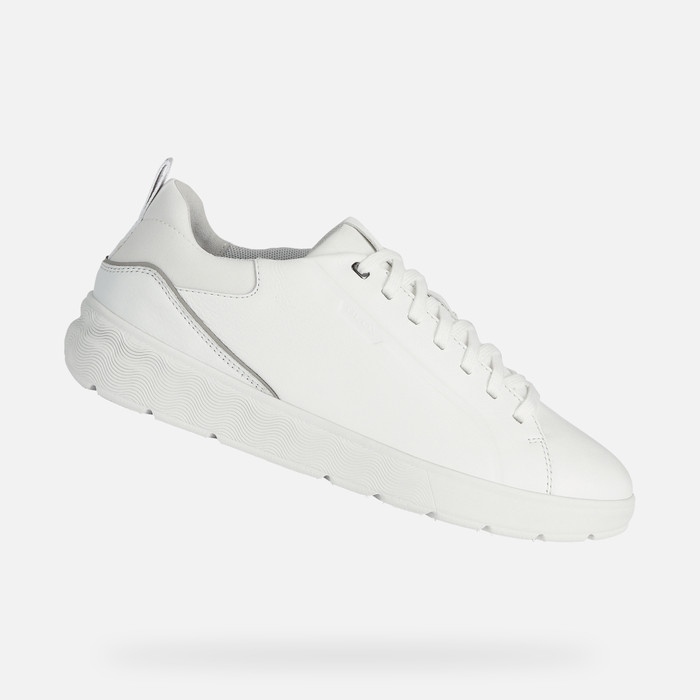 Geox® SPHERICA model Men's White Low Top Sneakers | ® Store