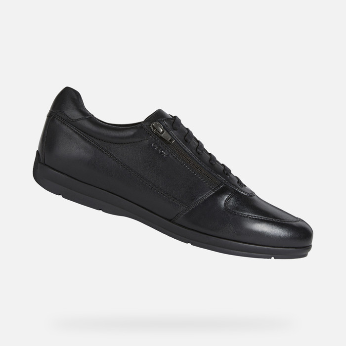 bombilla 945 Consulado Geox® ADRIEN: Men's Black Leather Shoes | FW22 Geox®
