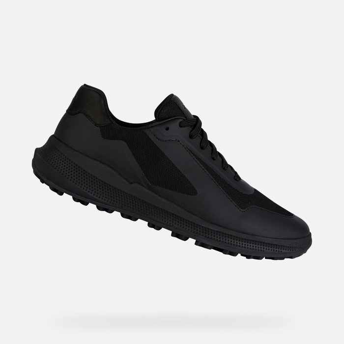 Dalset elegant Rennen Geox® PG1X: Men's Black Low Top Sneakers | Geox ® SS23
