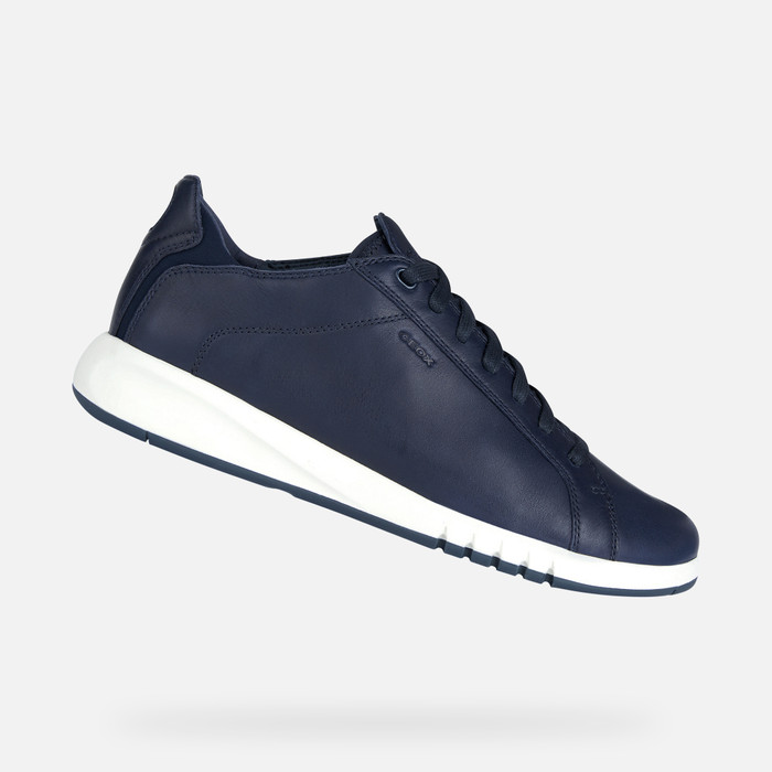 Geox® AERANTIS: Men's Navy Low Top Sneakers Geox ®