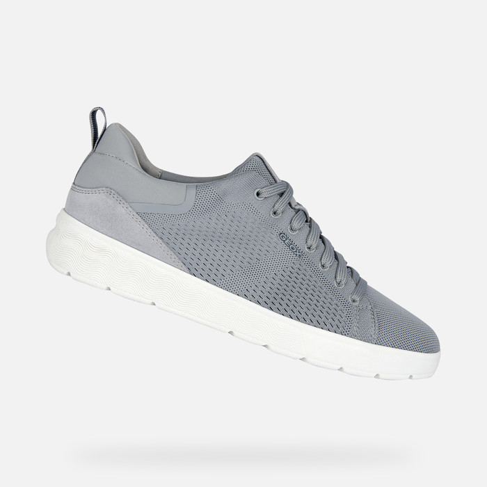 Geox® SPHERICA model Men's Grey Low Sneakers | ® SS23
