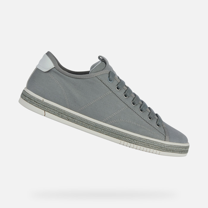 Men\'s Low Geox A: Top PIEVE Grey Sneakers ® | Online Geox®