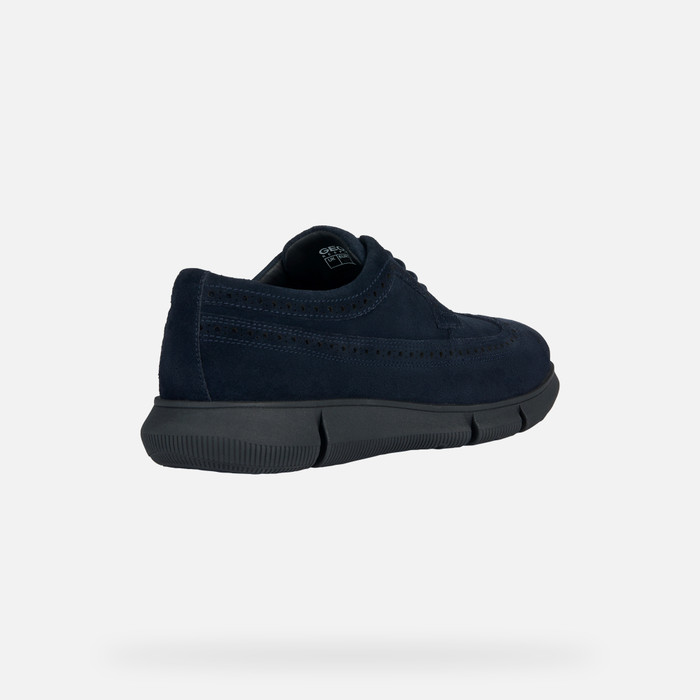 Geox ADACTER F C Suede Shoes Navy Blue Man Geox ADACTER