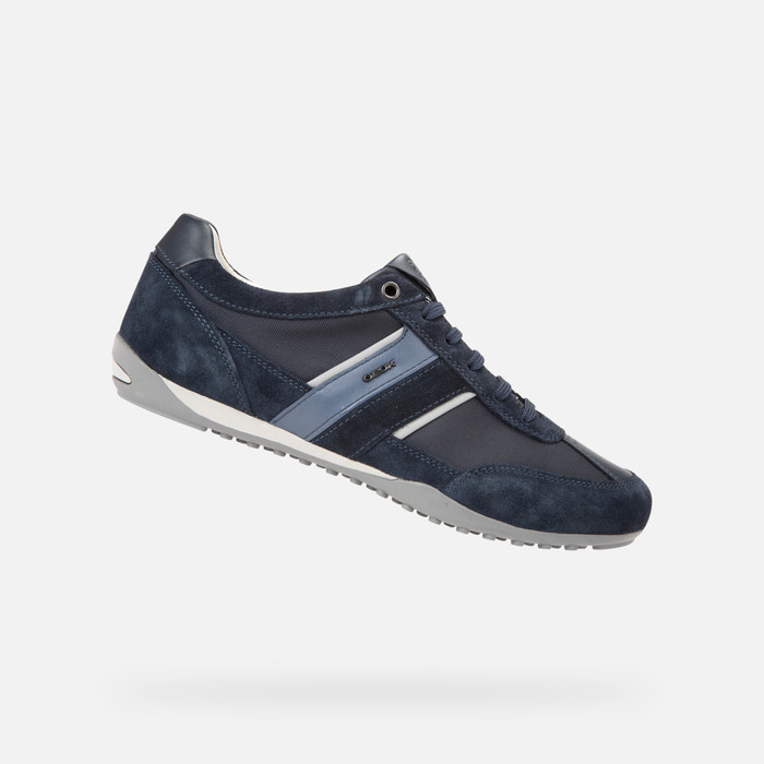 WELLS: Men's Dark navy blue Low Top Sneakers |