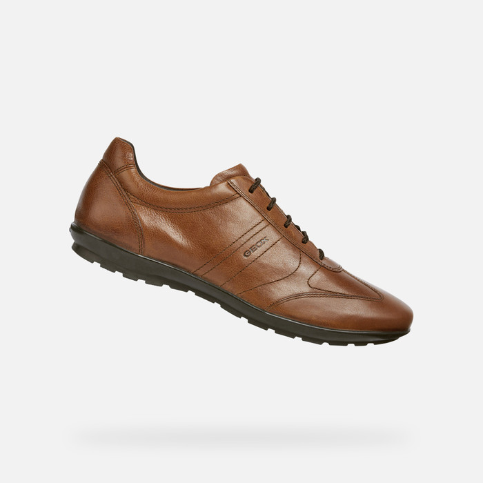 Geox® SYMBOL: Zapatos De Piel Marrónes Hombre |