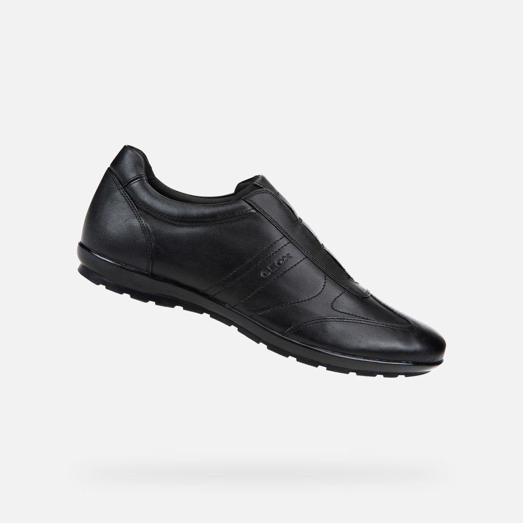 Geox® MO SYMBOL: Men's Black Leather Shoes