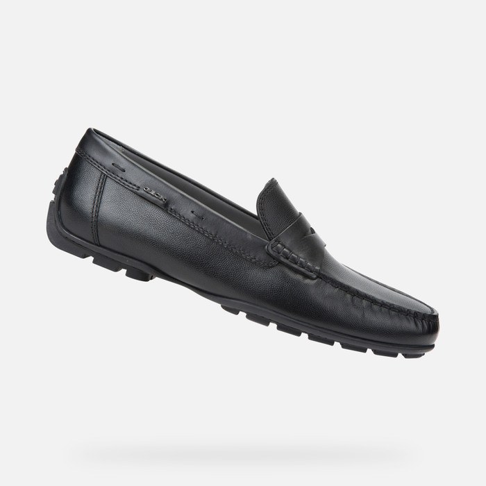 Thorough Think Controversial Geox® MONER 2FIT Man: Black Loafers | Geox®