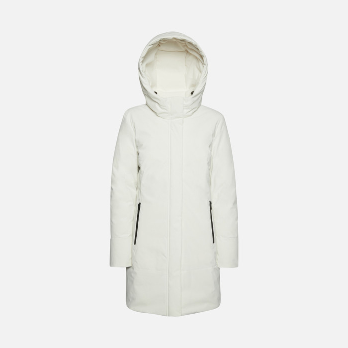 Querido simbólico Refrescante Geox® SPHERICA Mujer: Chaqueta Blanco nube | Geox®