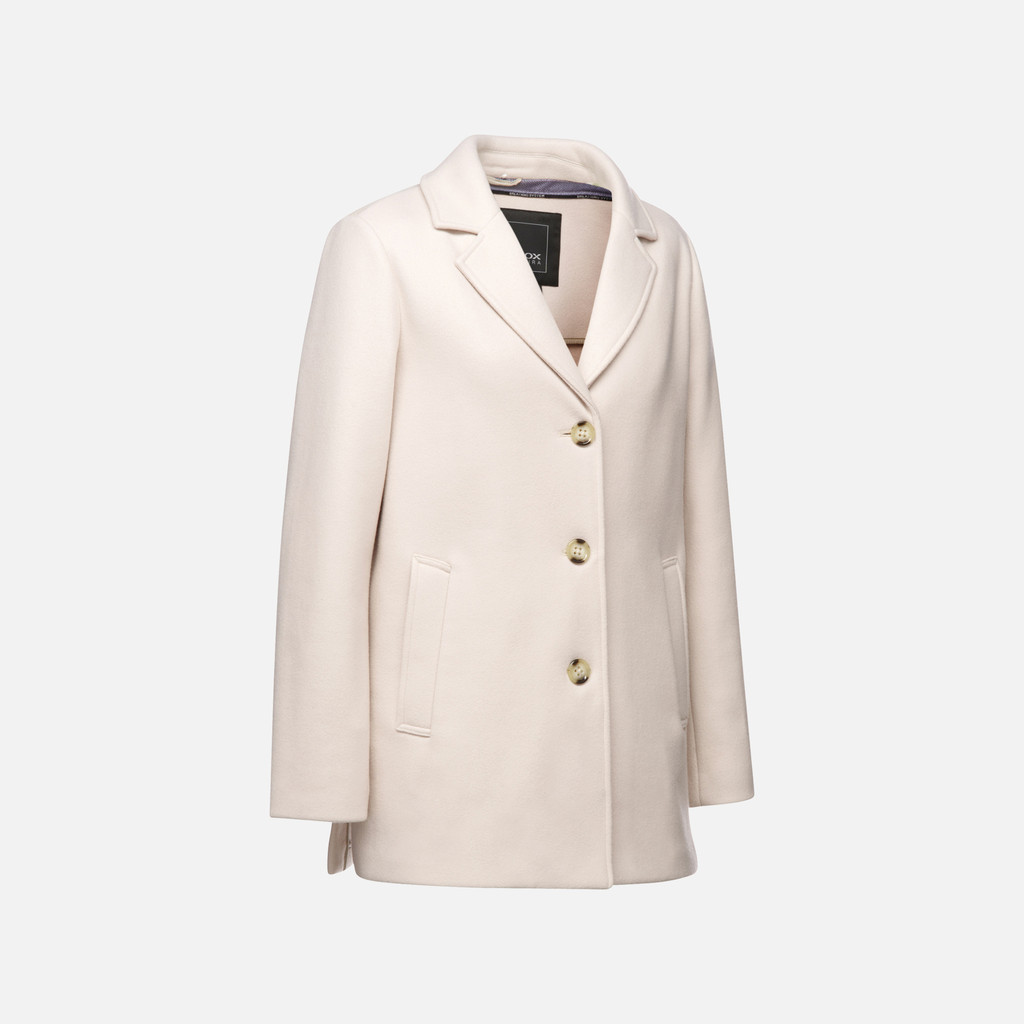 GEOX Vêtements Doralea Femme Blanc Cassé