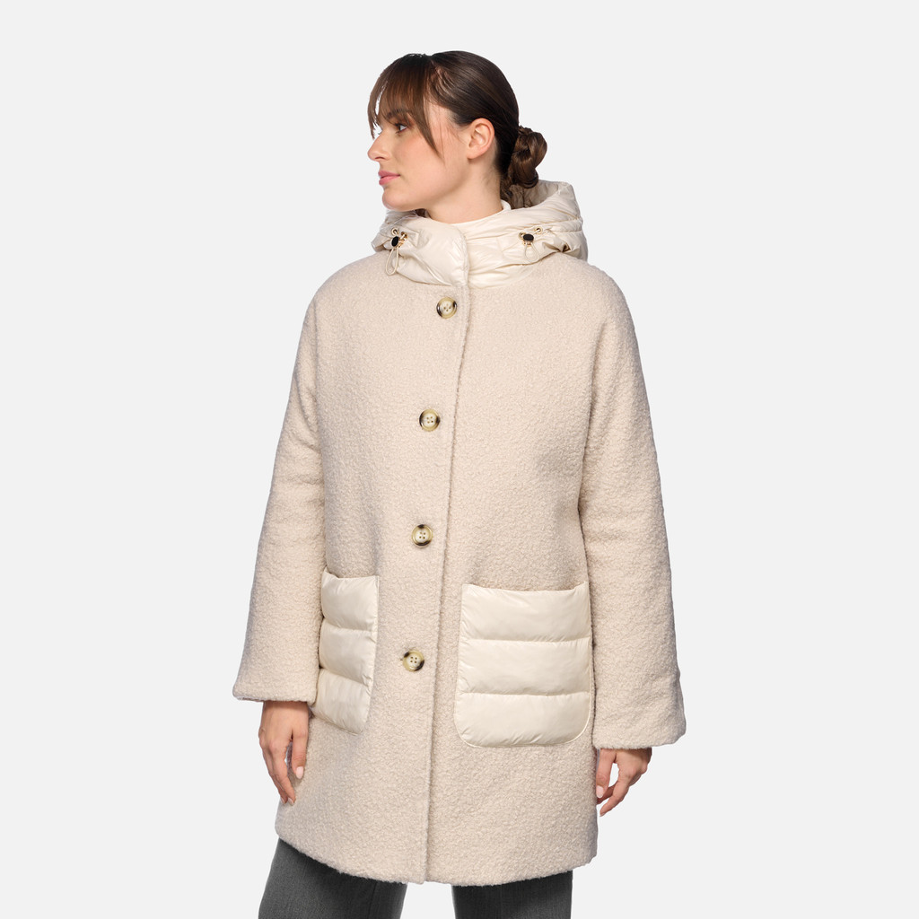 GEOX Vêtements Calithe Femme Blanc Cassé