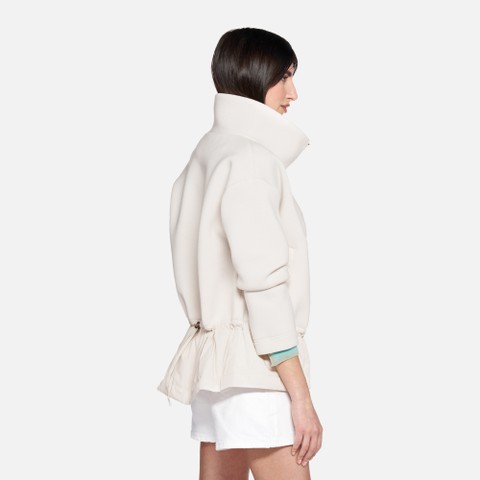 Sweat-shirt SWEATER FEMME Blanc cass&eacute; - image number 3 | GEOX