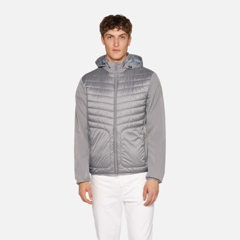 Kurzer Parka SPHERICA HERR Rauchgrau - image number 2 | GEOX