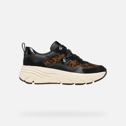 Platform sneakers DIAMANTA WOMAN Nut/Black - image number 1 | GEOX