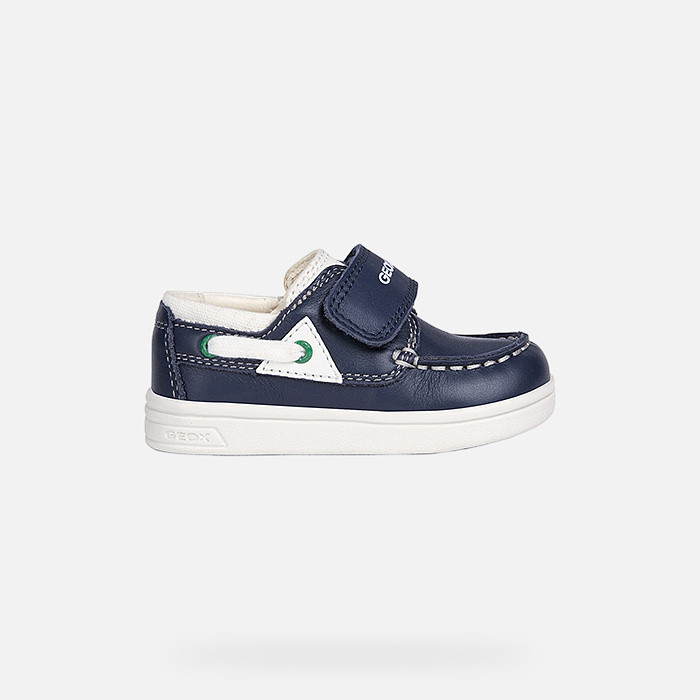 Leather loafers DJROCK TODDLER BOY Navy/White | GEOX