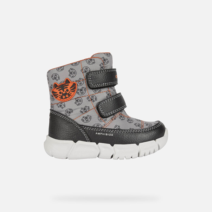 Waterproof shoes FLEXYPER ABX BABY Grey/Orange | GEOX